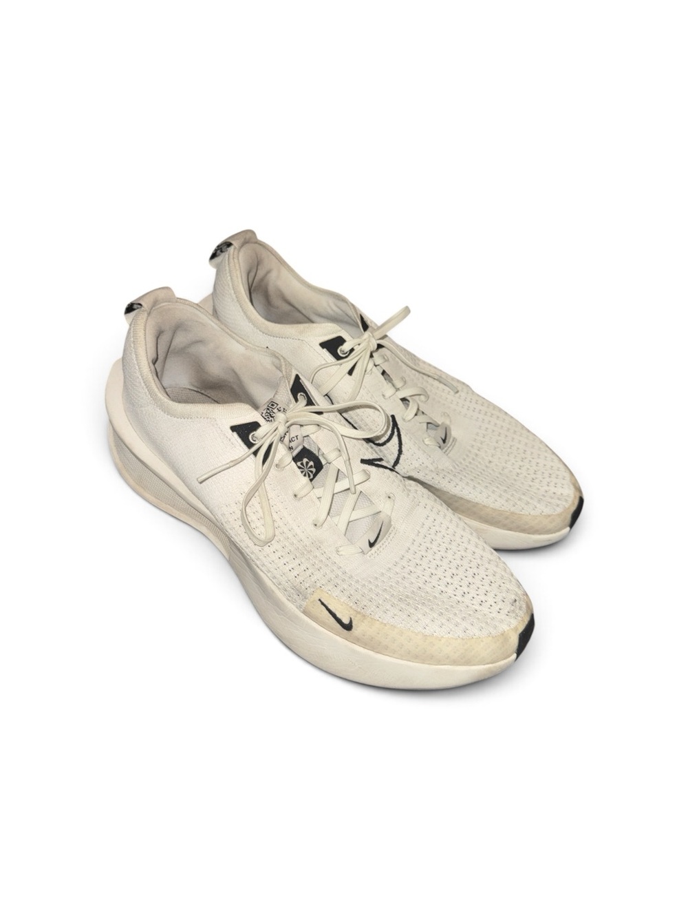 Nike Interactive Run Men’s Size 13 White Knit Running Sneakers Gym Shoes Run